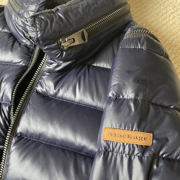Mackage Navy blue 2in1 down jacket and vest with tags - Picture 6 of 7